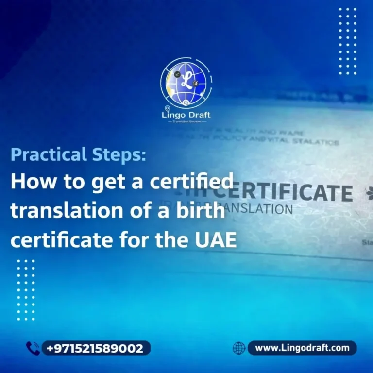 how to get a certified translation of a birth certificate