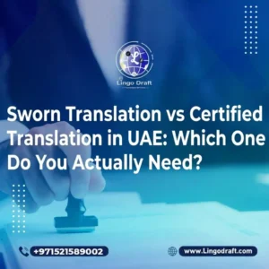 sworn translation vs certified translation